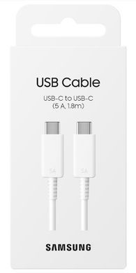Кабель Type-C to Type-C Samsung EP-DX510JWRGRU 5А - 1.8m White