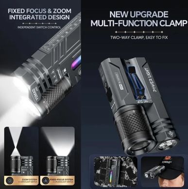 Ліхтар YEMAO YM-A300-SFT12R+3x3535+RGB, Li-Ion акум,Type-C, zoom