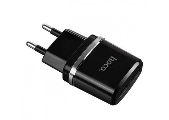 Зар.уст. 220V Hoco C12 2.4A USB Black