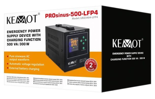 Інвертор KEMOT PROsinus-500 300W URZ3404-LFP4 чиста синусоіда