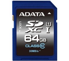 SD 64Gb ADATA Premier Class 10 (R-50Mb/s,W-10Mb/s)