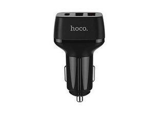 Зар.уст. авто Hoco Z15A 4,8A QC3.0 2USB+Type-C Black