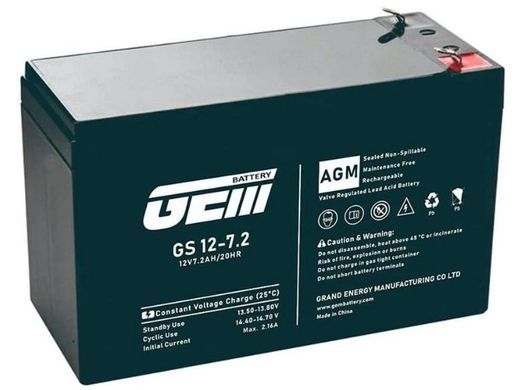 Акум. GEM Battery GS 12-7.2