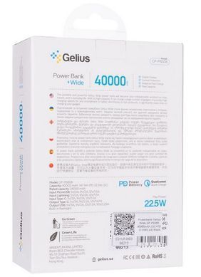 Gelius Wide GP-PB308 40000mAh (QC+PD 22.5W/Led) Black