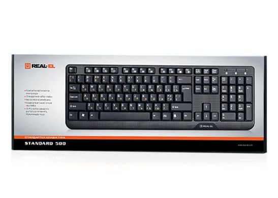 Клавіатура Real-El 500 Standard PS/2 Black