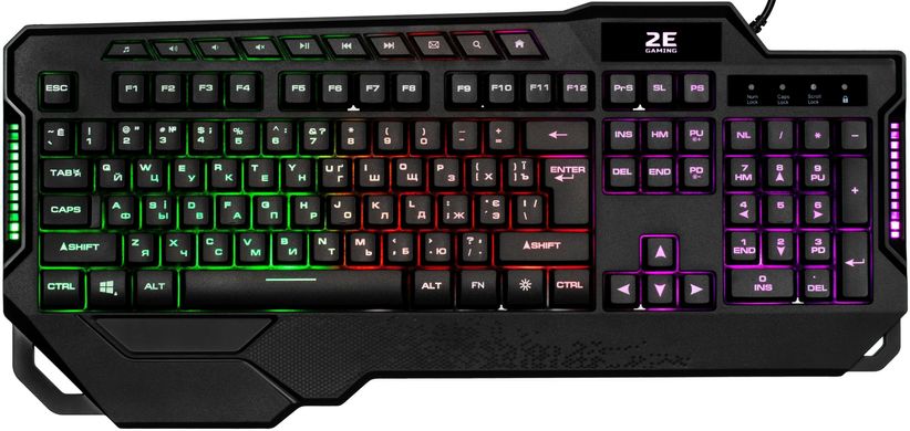 Клавіатура 2E Gaming KG340 LED USB ігрова Black