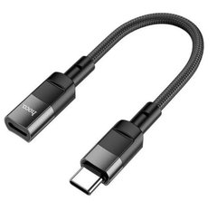 Кабель USB HOCO U107 Type-C(Male)-to-Type-C(Female) extension cable usb2.0/1,2m. Black