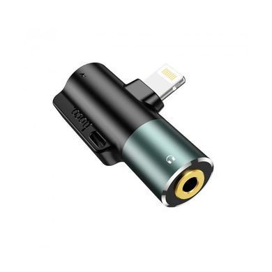 Адаптер Lightning Hoco LS32 digital 3.5 audio converter metal Gray