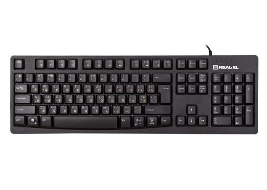 Клавіатура Real-El 7000 Comfort Backlit Black