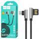 Кабель micro USB HOCO U42 Exquisite Steel (L Shape) 1.2m Black