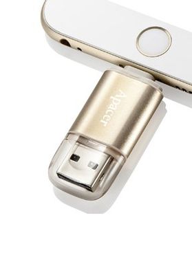 Apacer 16 GB AH190 Lightning Dual USB 3.1 Rose Gold (AP16GAH190H-1)