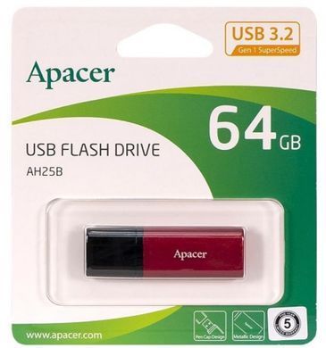 Flash Drive 64Gb Apacer AH25B USB 3.2 (AP64GAH25BR-1)