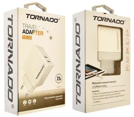 Зар.пр. 220V Tornado TD-22 2,1A White