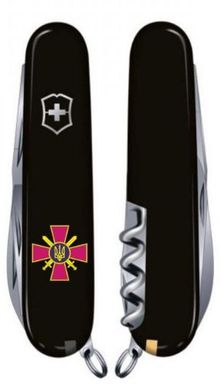 Victorinox Spartan Army (91мм, 12 функций) Black эмблема СВ ВСУ 13603.3_W0020u