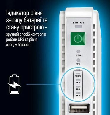 ДБЖ для роутеров ColorWay CW-PB088LI1WT 5В/9В/12В/24В/POE