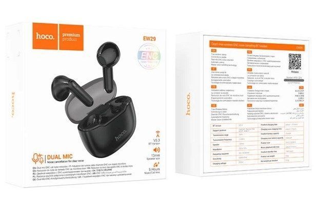 Hoco EW29 ENC noise cancelling Black