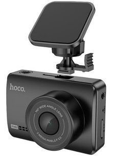 Автомобільний відеореєстратор Hoco DV3 with display (+задня камера) (6942007608183)