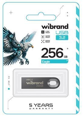 Flash Drive 256GB Wibrand USB 3.2 Gen 1 Eagle Grey (4820124272277)