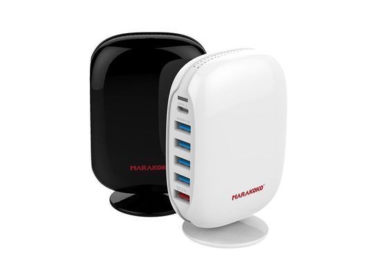 Зар.пр. 220V Marakoko MA20 5USB+USB-C QC3.0 60W Black
