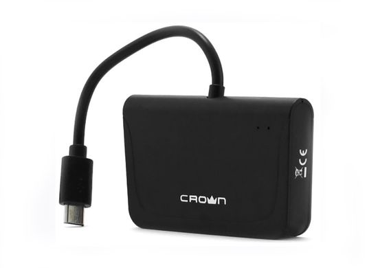 USB HUB Crown CMCR-B13 OTG Micro+картрідер