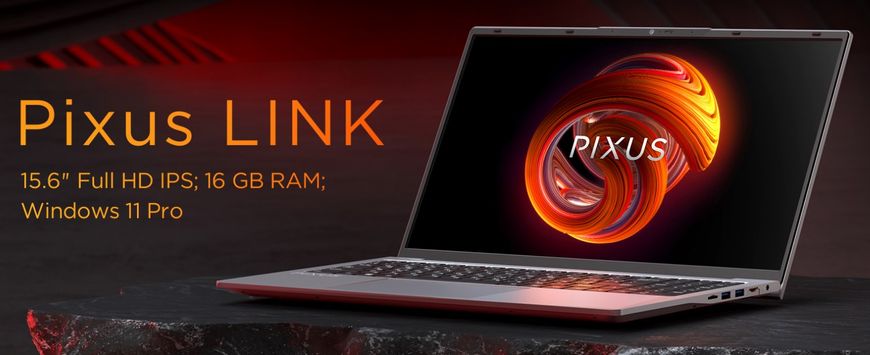 Ноутбук Pixus Link 16/256Гб, N100, 15,6' IPS (Windows 11 Pro) (4897058531800)