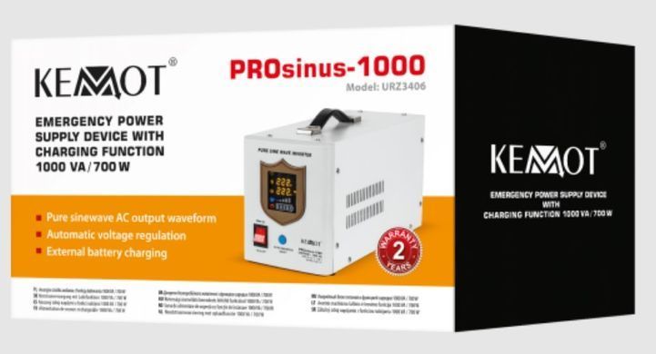 Инвертор KEMOT PROsinus-1000 700W URZ3406 чистая синусоида