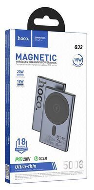 HOCO Q32 Bird PD20W wireless magnetic 5000mAh Metal Gray
