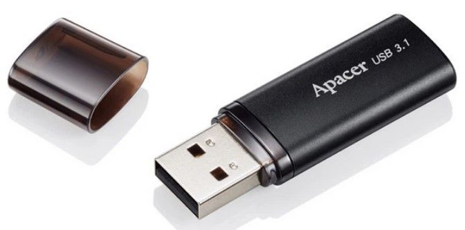 Flash Drive 128Gb Apacer AH25B USB 3.1 Black (AP128GAH25BB-1)