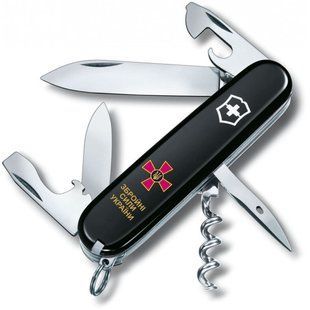 Victorinox Spartan Army (91мм, 12 функцій) Black емблема ЗСУ+напис ЗСУ 13603,3 W1011u