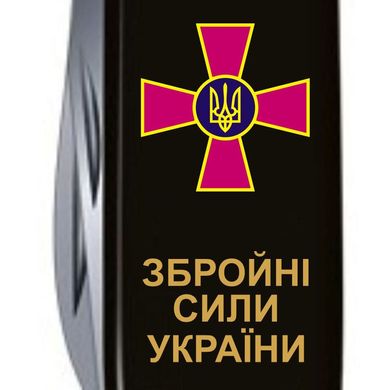 Victorinox Spartan Army (91мм, 12 функцій) Black емблема ЗСУ+напис ЗСУ 13603,3 W1011u