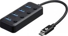 USB HUB 2E 2E-W1406 4*USB3.0, switch, USB-C