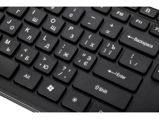 Клавиатура 2E KS210 Slim WL Black (2E-KS210WB)