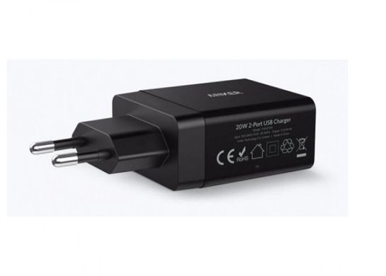 Зар.уст. 220V Anker PowerPort2 24W/4,8A + micro USB cable V3 Black