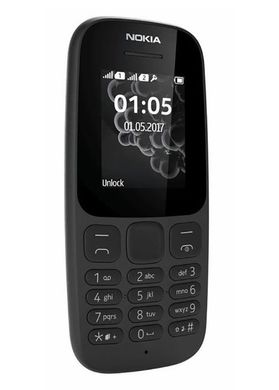 Nokia 105 Dual Sim New Black (A00028315)
