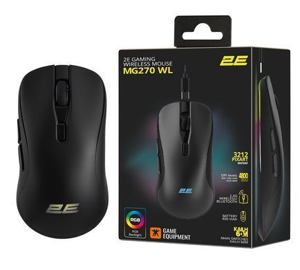 Мышка 2E Gaming MG270 WL, WL/BT, Black 2E-MG270UB-WL