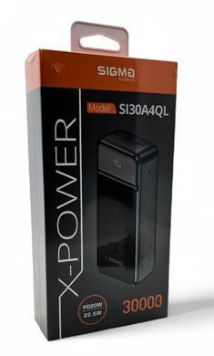 SIGMA X-power SI30A4QL Black PD20W 30000mAh