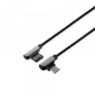 Кабель Type-C HOCO U42 Exquisite Steel (L Shape) 1.2m Black