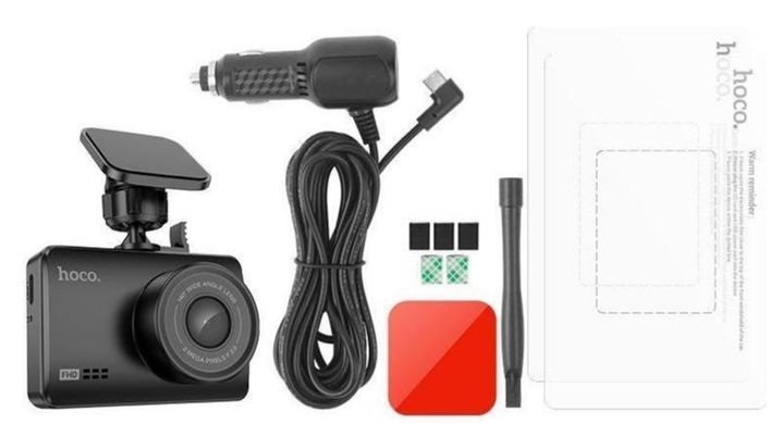 Автомобільний відеореєстратор Hoco DV2 Driving Recorder with display Black