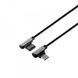 Кабель Type-C HOCO U42 Exquisite Steel (L Shape) 1.2m Black