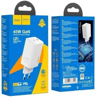 Зар.пр. 220V Hoco N23 Starlight GaN 45W White