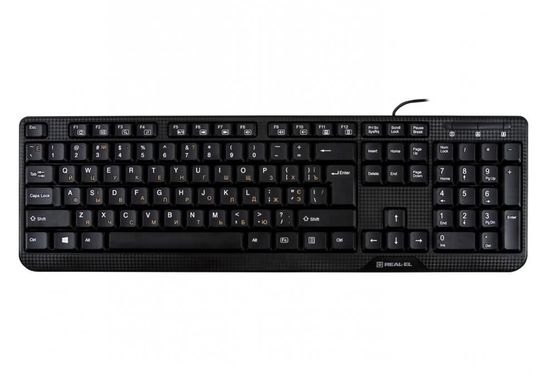 Мышка + клавиатура Real-El Standard 505 Kit USB Black