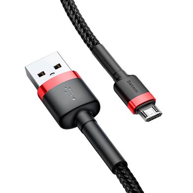 Кабель micro USB Baseus Cafule 2.4A 0.5M Red+Black (MCAMKLF-A91)