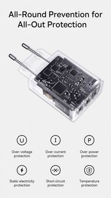 Зар.уст. 220V Baseus Compact 3U 17W CCXJ020101 Black