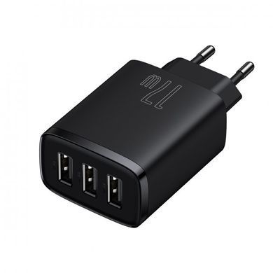 Зар.уст. 220V Baseus Compact 3U 17W CCXJ020101 Black