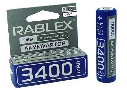 Акумулятор Rablex 18650 3400mA Li-ion + захист