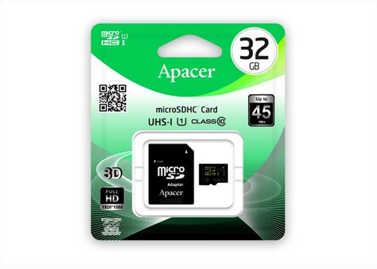 micro SD 32Gb Hi Speed Apacer + adapter