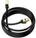 Кабель RJ 45 HOCO US02 Level pure copper gigabit 1Gb 128Mb/s 3m. Black (6931474761965)