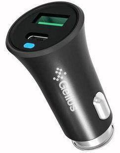 Зар.пр. авто Gelius Pro Twix QC GP-CC006 USB+Type-C 3.1A+Cable microUSB Black