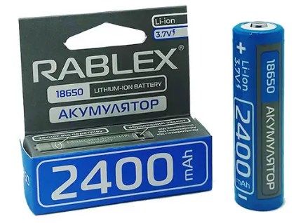 Акумулятор Rablex 18650 2400mA Li-ion + захист