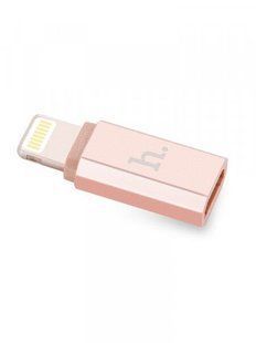 Адаптер micro USB - Lightning Hoco Rose Gold